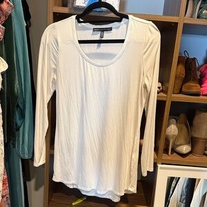 White House Black Market Ivory Long Sleeve Blouse